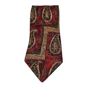 Ermenegildo Zegna Men's 100% Silk Tie Made In Italy Paisley Woven Handmade